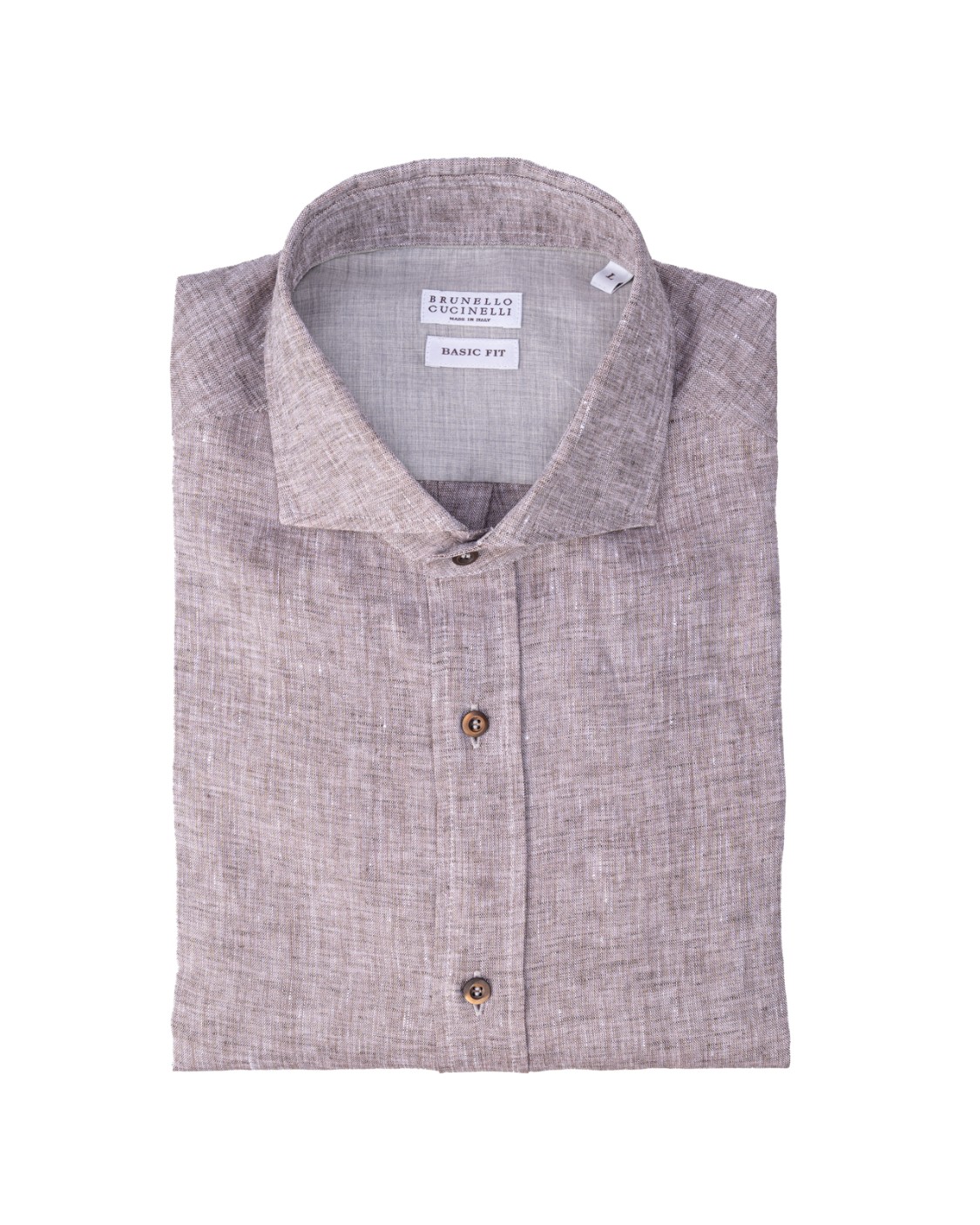 shop BRUNELLO CUCINELLI  Camicia: Brunello Cucinelli camicia in lino.
Chiusura con cannoncino e bottoni di madreperla.
Polsini con un bottone in madreperla.
Easy fit.
Composizione: 100% lino.
Made in Italy.. MM6840028-C115 number 919955